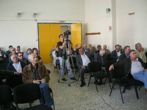 Αποψη από τη χτεσινή σύσκεψη στη Λάρισα