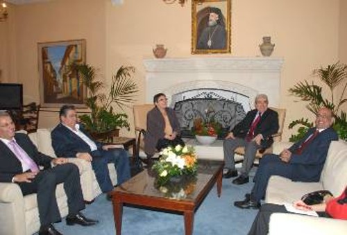 Από τη συνάντηση με τον Πρόεδρο της Κυπριακής Δημοκρατίας, Δημήτρη Χριστόφια