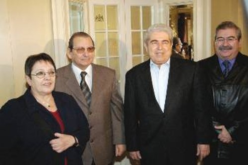 Από την πρόσφατη συνάντηση του Δ. Χριστόφια με τη ΓΓ της ΚΕ του ΚΚΕ, Αλέκα Παπαρήγα