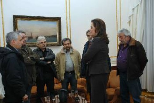 Από τη χτεσινή διαμαρτυρία στο υπουργείο Εξωτερικών