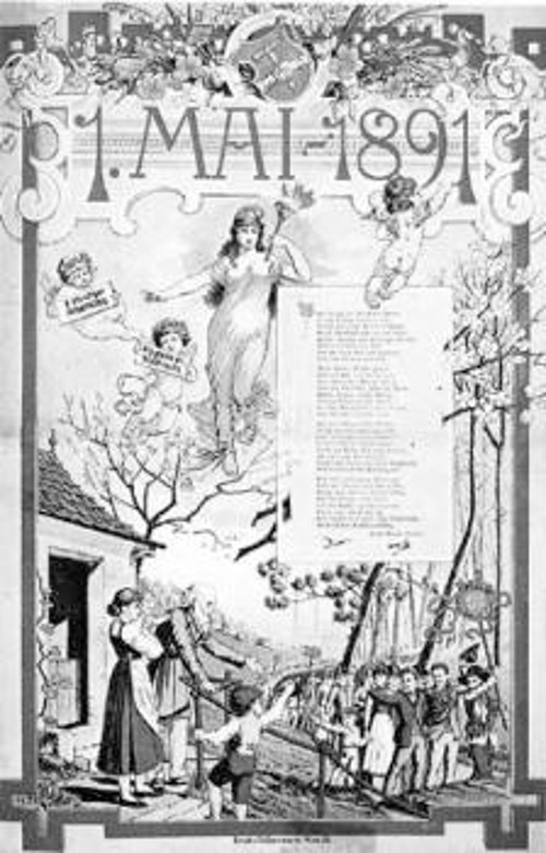 Αυστριακή αφίσα για την 1η Μάη 1891