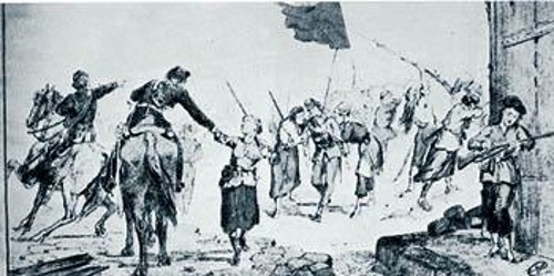 Οι γυναίκες μάχονται στα οδοφράγματα τηε πλατείας Blanche