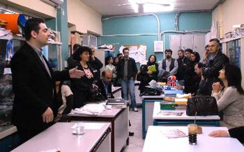 Από τη συζήτηση με τους εκπαιδευτικούς των 9ου και 34ου Γυμνασίων και Λυκείων Αθηνών