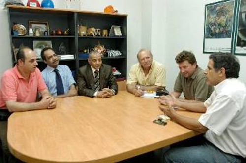 Από τη συνάντηση με τους Αιγύπτιους συνδικαλιστές