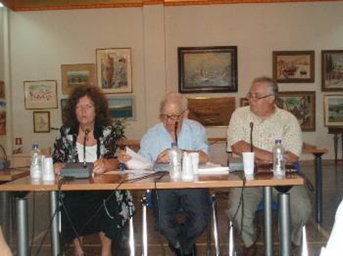 Από αριστερά: Αν. Ιωαννάτου, Π. Λυκούδης, Γερ. Ρηγάτος