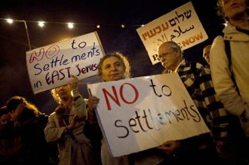 Από διαδήλωση τον περασμένο Νοέμβρη Ισραηλινών και Παλαιστινίων ενάντια στους εποικισμούς