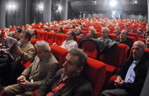 Αποψη από τη χτεσινή συγκέντρωση στην Αθήνα