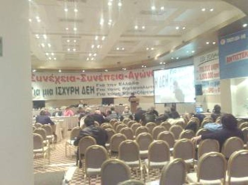 Οι δυνάμεις του κυβερνητικού και εργοδοτικού συνδικαλισμού κήρυξαν την έναρξη του Συνεδρίου και έφυγαν...