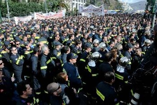 Στιγμιότυπο από τη χτεσινή κινητοποίηση