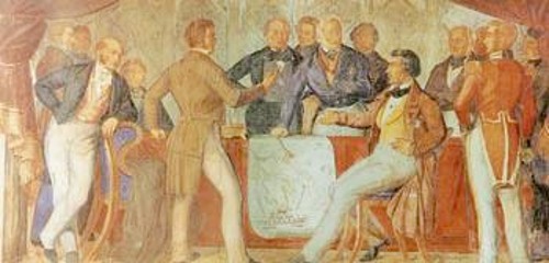 «Η Συνθήκη του Λονδίνου» τοιχογραφία