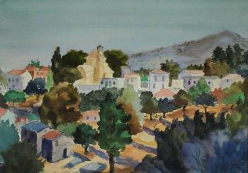 Ακουαρέλα του Θ. Μώλου