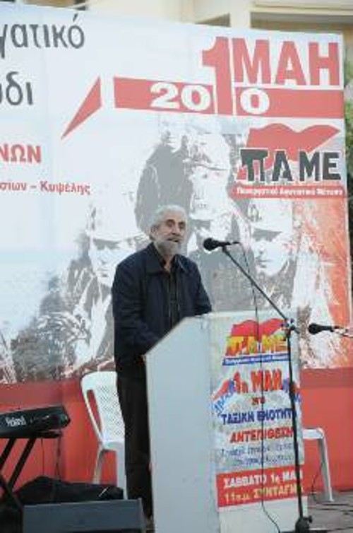 Τιμάμε την 1η Μάη, βάζοντας πιο ψηλά τον πήχη των αγώνων μας, τόνισε ο Γ. Πάσουλας