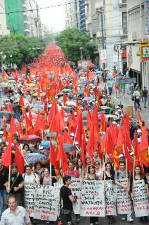 Από το μεγαλειώδες συλλαλητήριο του ΚΚΕ στις 15 Μάη στην Αθήνα