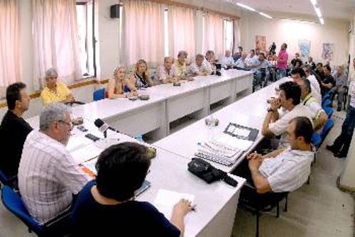 Στιγμιότυπο από τη χτεσινή σύσκεψη