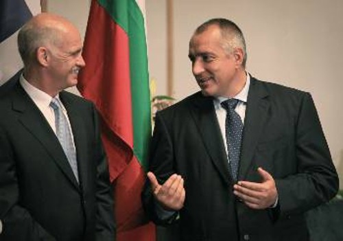 Οι πρωθυπουργοί Ελλάδας και Βουλγαρίας κατά τις συνομιλίες τους στη Σόφια