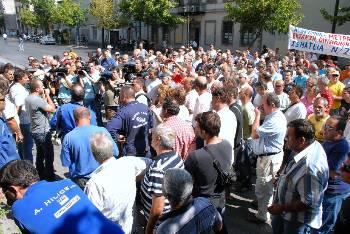 Χτες, έξω από το υπουργείο Εργασίας