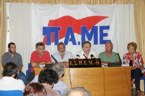 Στιγμιότυπο από τη χτεσινή συνέντευξη τύπου στη Θεσσαλονίκη
