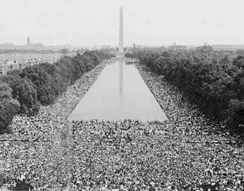 Αποψη από τη μεγάλη αντιρατσιστική διαδήλωση στην Ουάσιγκτον στις 28 Αυγούστου του 1963