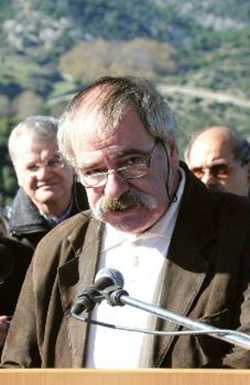 Ο Στέφανος Λουκάς στο βήμα της εκδήλωσης