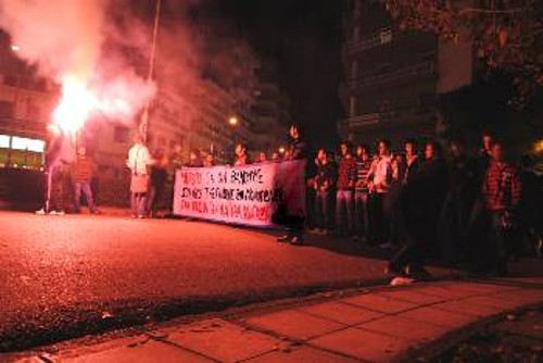 Από την κινητοποίηση του Μετώπου Αγώνα Σπουδαστών, στην Πάτρα