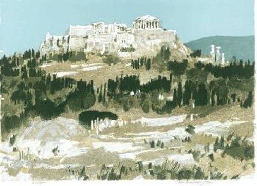 «Η Ακρόπολη», λιθογραφία
