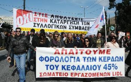 Οι αποφάσεις της Συνόδου ευνοούν το κεφάλαιο και τσακίζουν το λαό. Καμιά ανοχή στην κυβερνητική προπαγάνδα και κοροϊδία