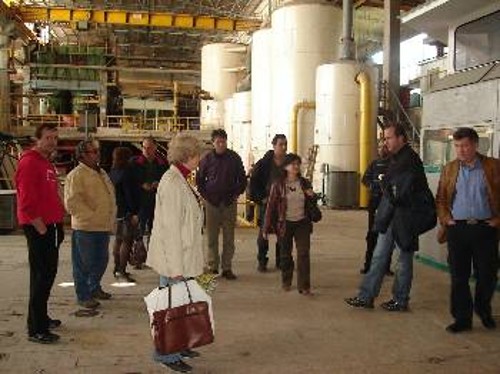 Αποψη από την πρόσφατη περιοδεία της Δ. Μανωλάκου στο εργοστάσιο της ΕΒΖ στις Σέρρες