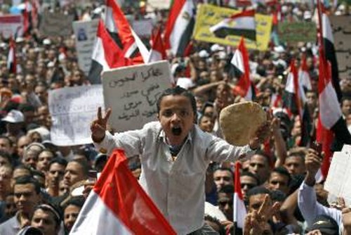 Μαζική ήταν η χτεσινή διαδήλωση στο Κάιρο