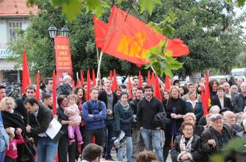 Στιγμιότυπο από την εκδήλωση στην κεντρική πλατεία