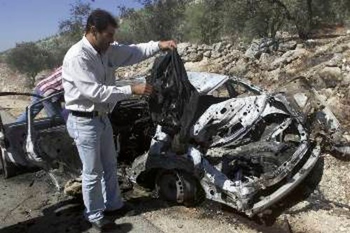 Το αυτοκίνητο χτυπήθηκε από ισραηλινούς πυραύλους σε καιρό εκεχειρίας...