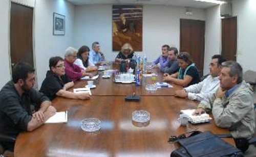 Από τη συνάντηση με τα Σωματεία Εργαζομένων σε ΚΕΘΕΑ, ΟΚΑΝΑ, Κέντρα Πρόληψης