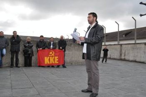 Ο Γραμματέας του ΚΣ της ΚΝΕ Θοδωρής Χιώνης