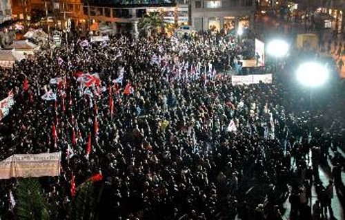 Το συλλαλητήριο στην Ομόνοια