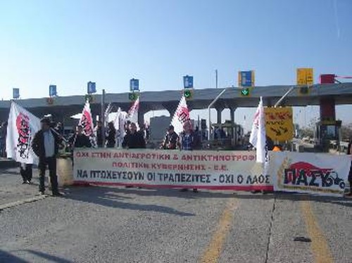 Από τις προχτεσινές κινητοποιήσεις των κτηνοτρόφων