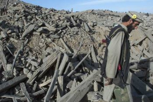 Τα ερείπια ισχυρίζονται τα ειδησεογραφικά πρακτορεία πως είναι τέως στρατόπεδο εκγύμνασης της Αλ Κάιντα