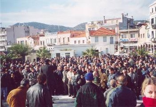 Αποψη από τις αγροτικές συγκεντρώσεις των Μυτιληνιών τις προηγούμενες μέρες