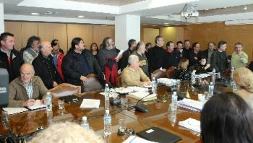 Από την παρέμβαση των συνδικαλιστών της ΠΑΣΕΒΕ στο ΔΣ του ΟΑΕΕ