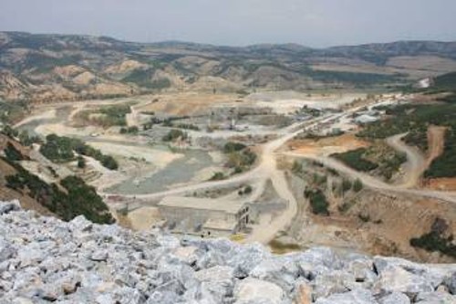 Από τις εργασίες για το φράγμα του Ιλαρίωνα