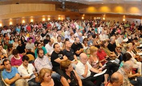 Στιγμιότυπο από τη σύσκεψη που έγινε στην Αθήνα τη Δευτέρα