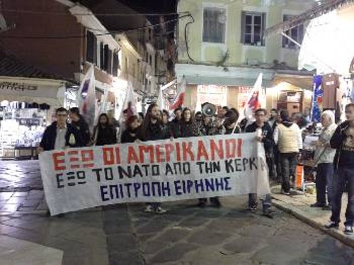Από την κινητοποίηση στην Κέρκυρα, το απόγευμα της περασμένης Παρασκευής