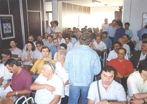 Αποψη από παλιότερη εκλογοαπολογιστική Γενική Συνέλευση της ΕΣΟ