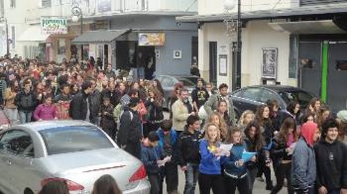 Από τη χθεσινή μαζική κινητοποίηση στην Κεφαλονιά