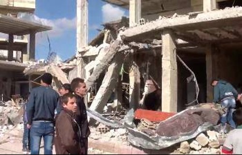 Από τις βομβιστικές επιθέσεις στα περίχωρα της Δαμασκού