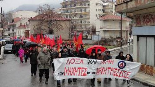 Η πορεία στους δρόμους της πόλης