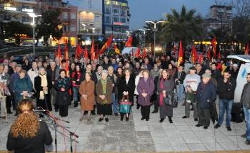 Στιγμιότυπο από την εκδήλωση. Στο βήμα η Χρ. Παναγιωτακοπούλου