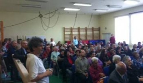 Από την εκδήλωση στην αίθουσα εκδηλώσεων του σχολείου του χωριού