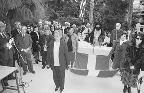 Αποψη από την εκδήλωση για το Μπλόκο της Καλογρέζας