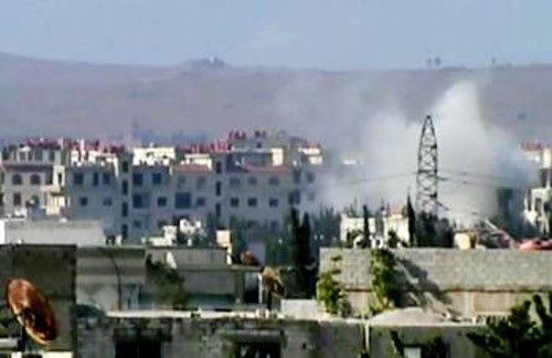Από πρόσφατη επίθεση στη Δαμασκό από αντικαθεστωτικούς