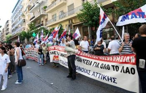 Στιγμιότυπο από τη χτεσινή συγκέντρωση