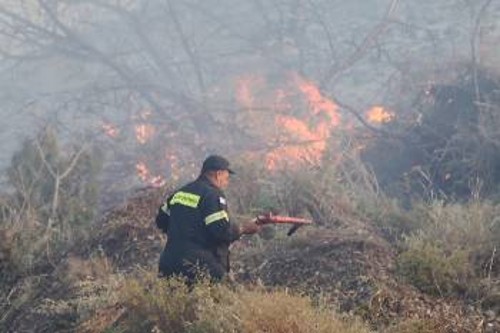 Από την πρόσφατη πυρκαγιά στη Νότια Ρόδο
